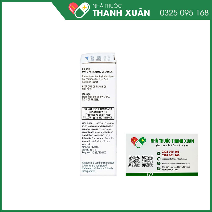 Lotemax thuốc điều trị các bệnh nhiễm khuẩn mắt